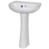 Умывальник с пьедесталом SANTERI 'ВЕРСИЯ' 1.3111.5.S00.11B.0/1.3601.2.S00.00B.0 цвет белый