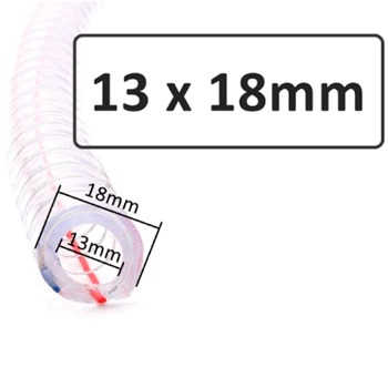 Шланг ПВХ сантехнический армированный PS01318 диаметр 13х18 мм прозрачный (в бухтах по 50 м), картинка 2