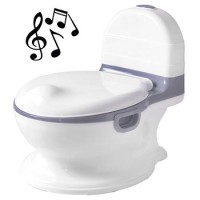 Горшок детский со звуком слива бачка 'УНИТАЗИК-МУЗЫКАЛЬНЫЙ' с ручками ST SM-FM900/GY цвет белый/серый