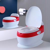 Горшок детский 'Унитазик музыкальный' с ручками ST SM-PPU220/RE цвет красный/белый