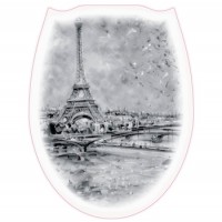 Сиденье для унитаза 'ПАРИЖ' фотопринт