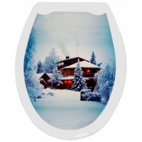 Сиденье для унитаза 'ОКЕАН' ФОТОПРИНТ Зима