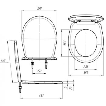 Сиденье для унитаза ИНКОЭР 'КАСКАДА', картинка 3