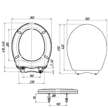 Сиденье для унитаза ОРИО К-04, картинка 2