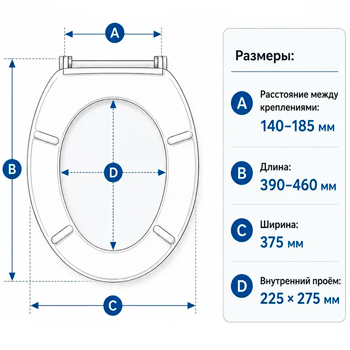 Сиденье для унитаза SIAMP 'МЕНТОН', картинка 2