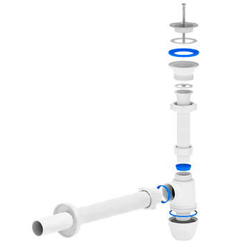 Сифон АНИ C2004 1-1/4' с прямой трубой 40 мм
