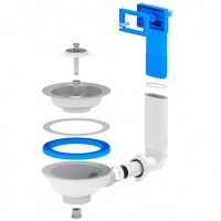 Выпуск для мойки АНИ N305 3-1/2' с жестким переливом