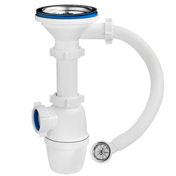 Сифон ОРИО А-5007 3-1/2' х 40 мм с переливом для каменной мойки