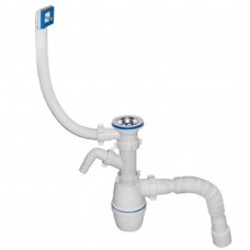 Сифон с отводом ОРИО А-4010 1-1/2' х 40 мм и гибкой трубой 40х40/50 мм
