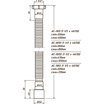 Труба гофрированная ОРИО АС-10132 1-1/2'х40/50 мм, картинка 2