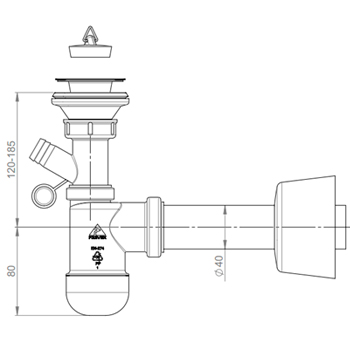 Сифон для раковины SantecPro AQ462P4 1-1/4' D=40 мм, картинка 2