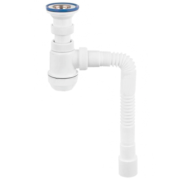 Гофросифон VIRPlast 'МИНИ Элит' 1-1/2'х40/50 мм (решетка 63 мм) 800 мм