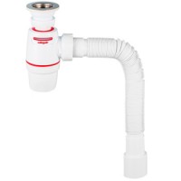 Сифон WIRQUIN NEO AIR SYSTEM с выпуском 1 1/4 х 40 мм гофротрубой L800 мм. 40 х 40/50 мм (30987079)