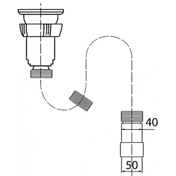 Сифон WIRQUIN 1-1/4'х40/50 мм (30717342), картинка 2