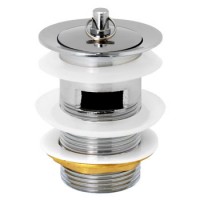 Выпуск для мойки ST SM BL207 1-1/4'х75 мм с хромированной пробкой