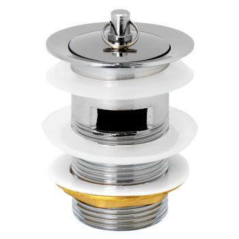 Выпуск для мойки ST SM BL207 1-1/4'х75 мм с хромированной пробкой