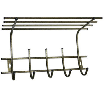 Вешалка с полкой пять крючков 'БРОНЗА'
