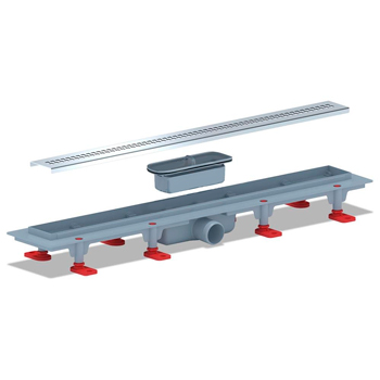 Трап сливной линейный АНИ TL1285G решётка 'Риф' L=850