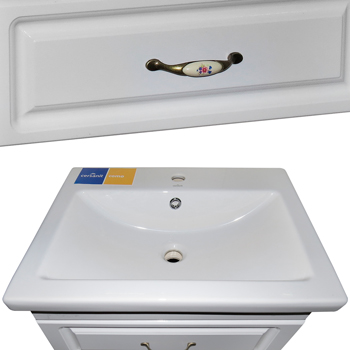 Тумба 'НАТАЛИЯ 60' навесная под умывальник 'COMO-60' цвет белый, картинка 3