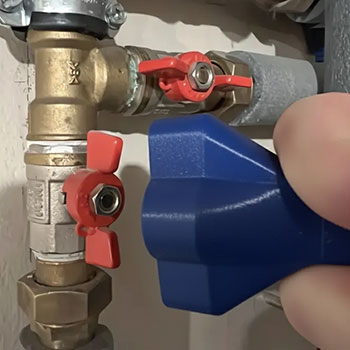 Ключ - ручка для шаровых кранов типа 'Бабочка', 1/2', 3/4' (синий) ВЕР, картинка 3