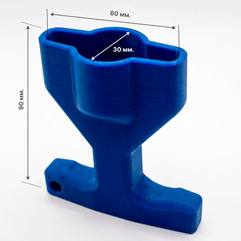 Ключ - ручка для шаровых кранов типа 'Бабочка', 1/2', 3/4' (синий) ВЕР, картинка 2