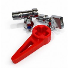 Ключ для угловых кранов и кранов для стиральных машин (красный)