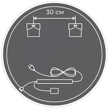 Зеркало с LED подсветкой круглое D=700, картинка 3