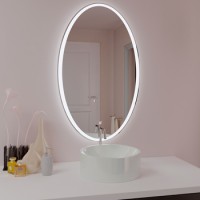Зеркало МИЛАНИЯ 'АНГЕЛИНА' с LED подсветкой (600х800 мм)