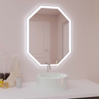Зеркало МИЛАНИЯ 'ОКТАГОН' с LED подсветкой (600х800 мм)