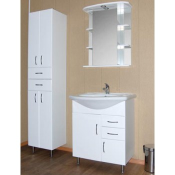 Шкаф зеркальный в ванную комнату 'МАГНОЛИЯ 60/2' левое с подсветкой, картинка 2