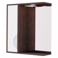 Шкаф зеркальный в ванную комнату 'ПРАДО 60' левый белый/венге с подсветкой