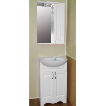 Шкаф зеркальный в ванную комнату 'НАТАЛИЯ 50' правый с подсветкой, картинка 2