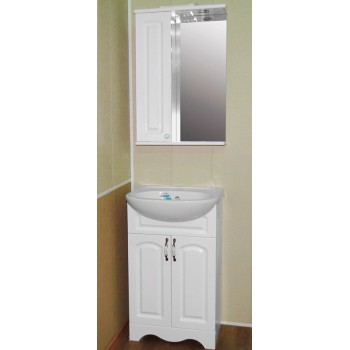 Шкаф зеркальный в ванную комнату 'НАТАЛИЯ 50' левый с подсветкой, картинка 2