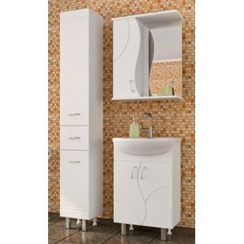 Шкаф зеркальный в ванную комнату 'ALLESSANDRO 50' левый, картинка 2