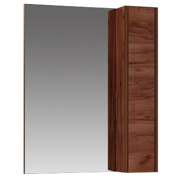 Шкаф зеркальный в ванную комнату 'КАНАДА 60' Дуб крафт табачный