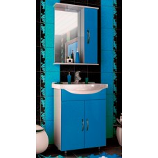 Шкаф зеркальный в ванную комнату 'БАЛИ 55' универсальный синий