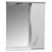 Шкаф зеркальный в ванную комнату 'АЛЕКСА 60' правый с подсветкой