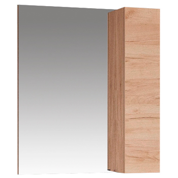 Шкаф зеркальный в ванную комнату 'СТАР 60' Дуб крафт золотой