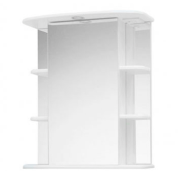 Шкаф зеркальный в ванную комнату 'КРИСТАЛЛ 65' правый с подсветкой